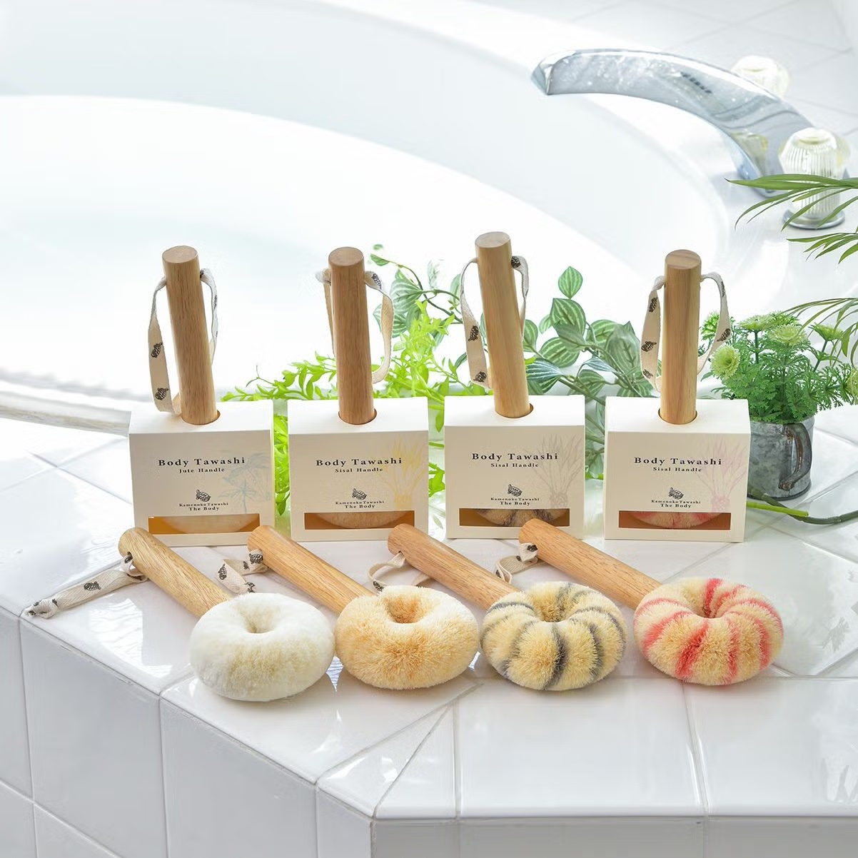 龜之子束子 身體磨砂刷（長柄）