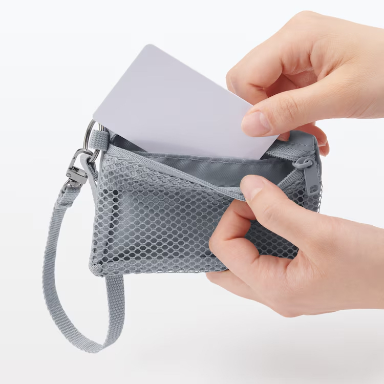 MUJI 網袋零錢包（附掛繩）