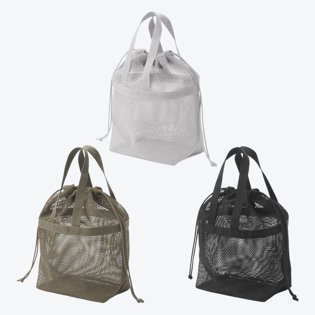MUJI 立體網狀抽繩提袋