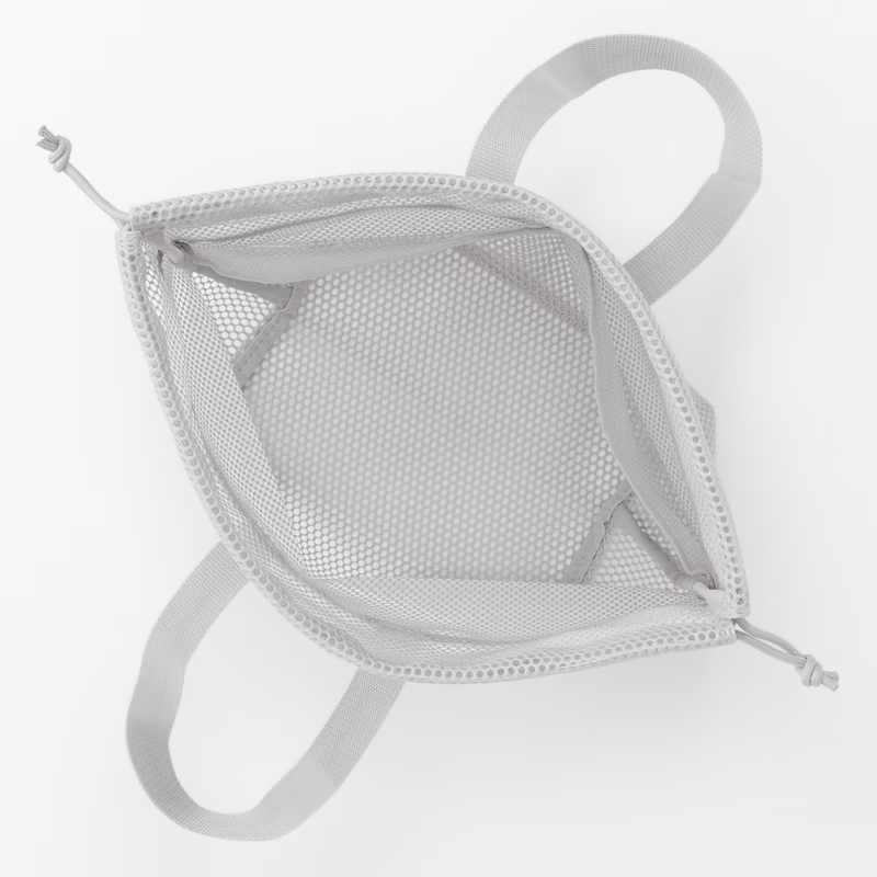 MUJI 立體網狀抽繩提袋