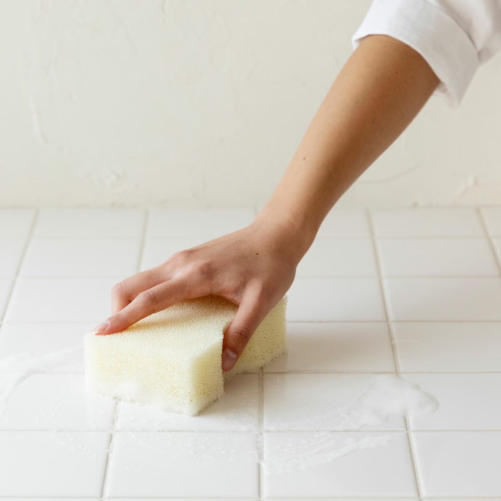 龜之子束子 銀離子抗菌腰部凹槽海綿（浴室用）