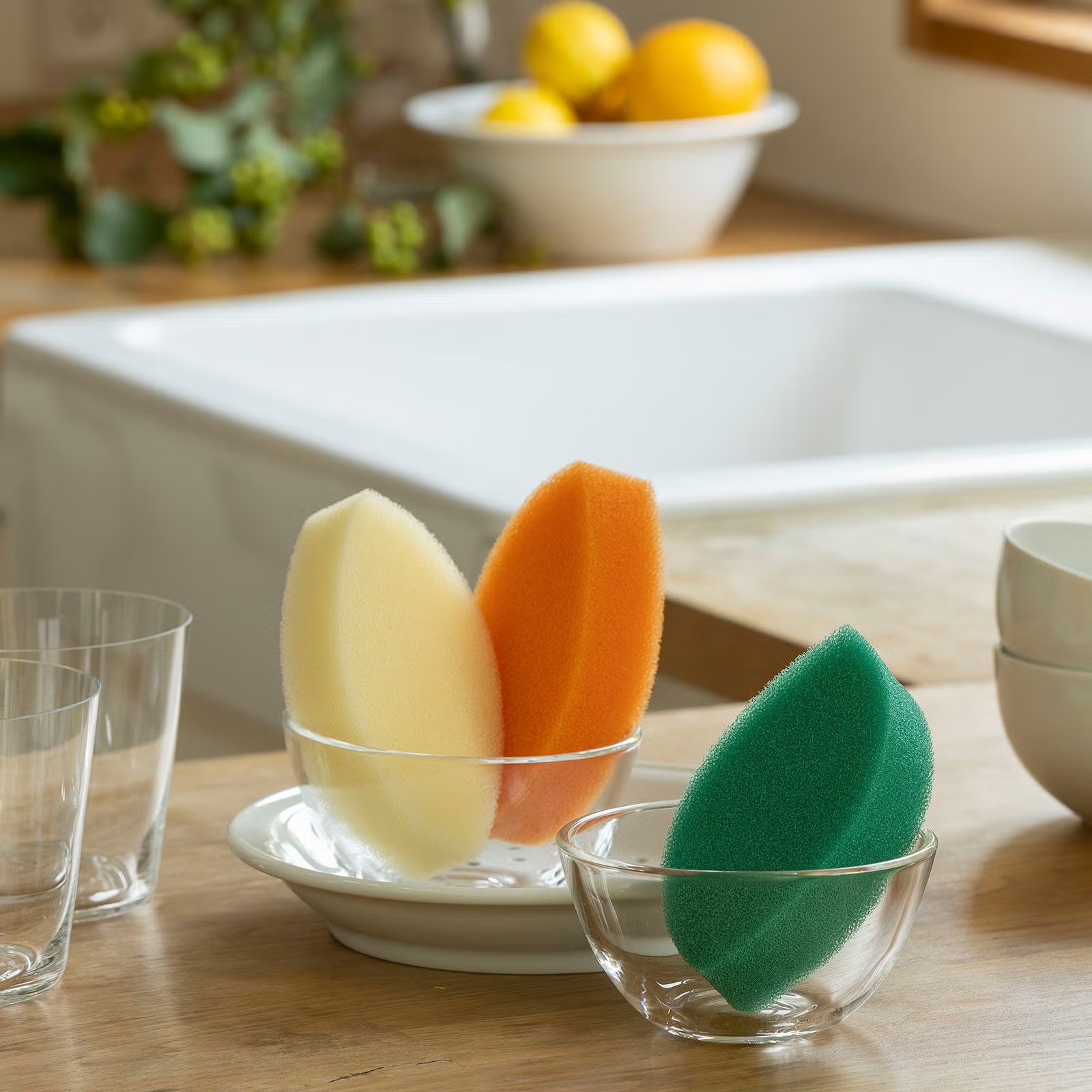 龜之子束子 銀離子抗菌海綿（葉形）