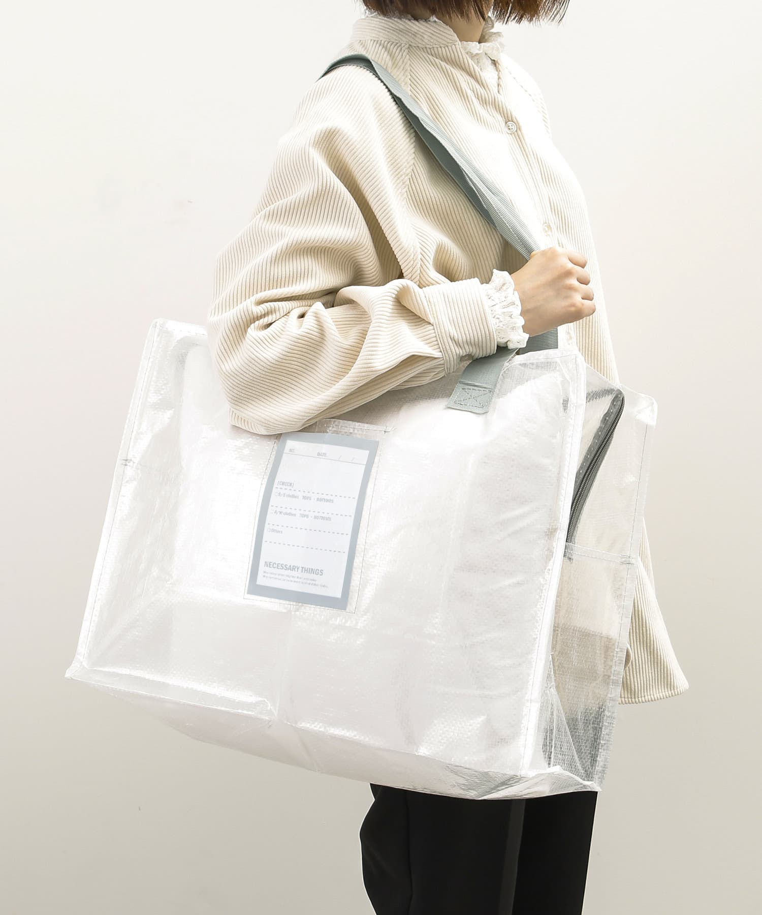 3COINS 多用途防潮折疊袋L（透明）