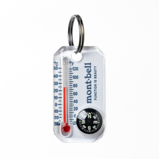 mont-bell 溫度計指南針鑰匙圈（夜光款）