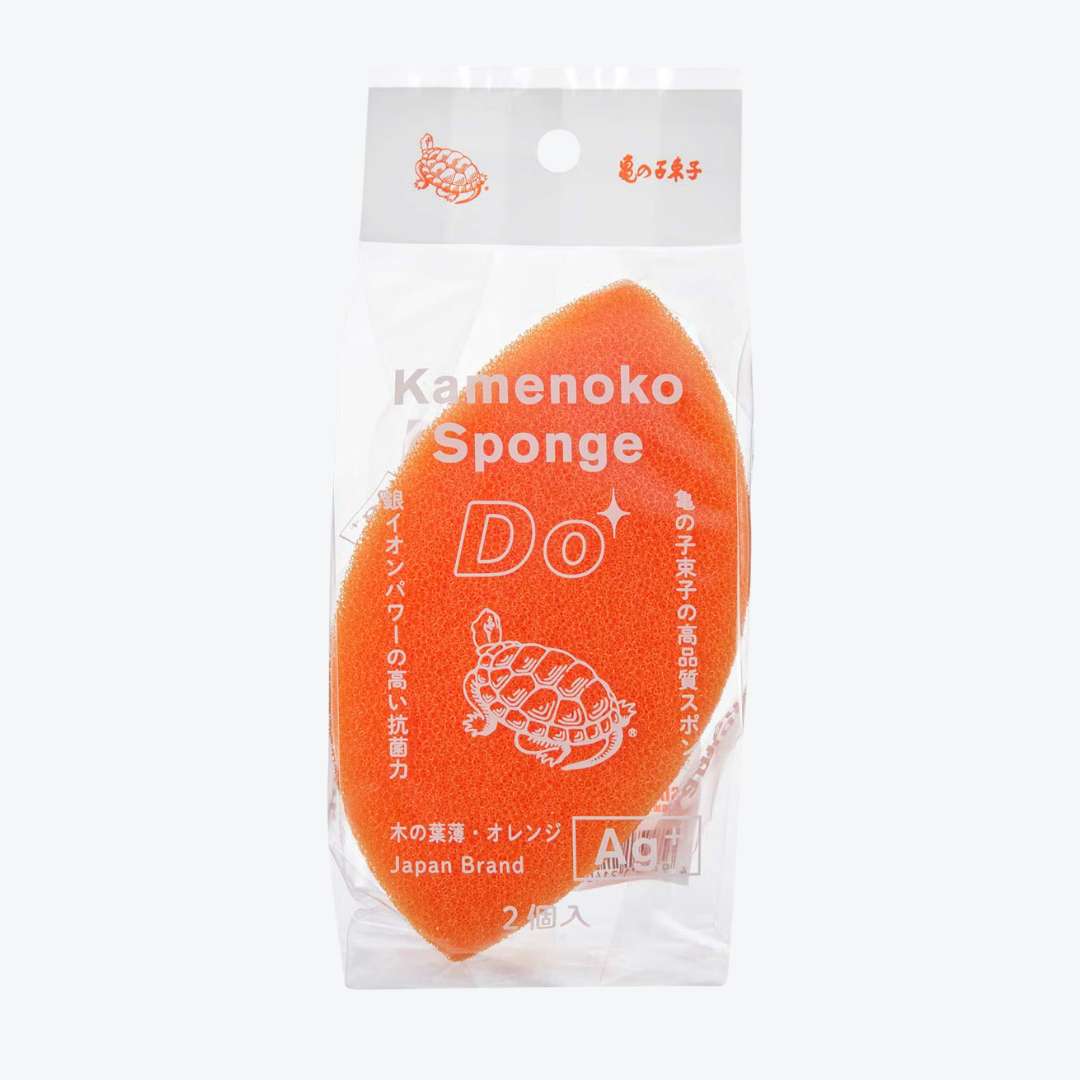 龜之子束子 銀離子抗菌海綿（葉薄形2入）