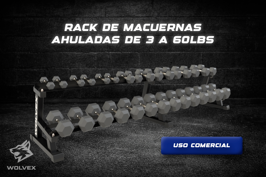 Rack de mancuernas ahuladas de 3 a 60lbs
