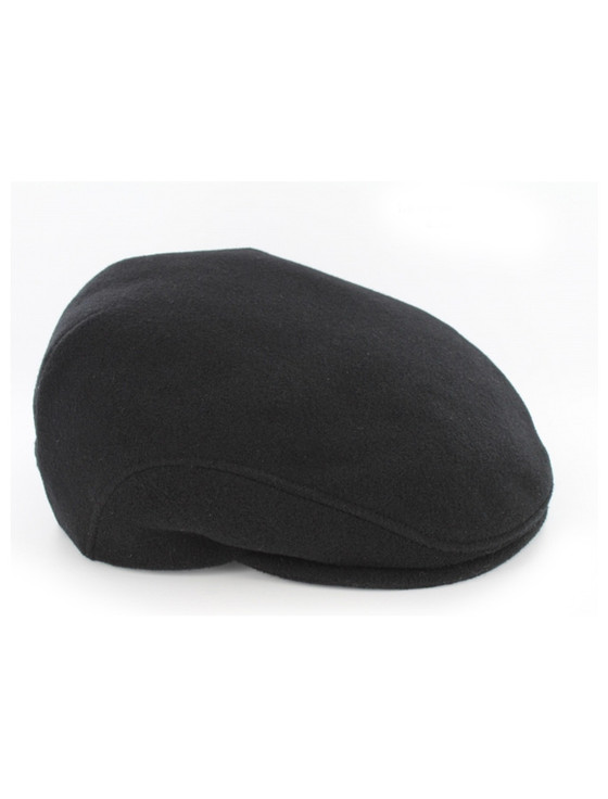 Black Irish Wool Trinity Cap - Large 60cms