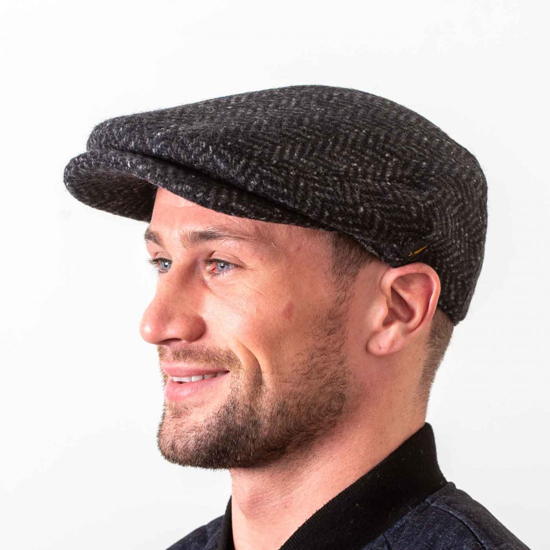 Irelander  Charcoal Grey Tweed Flat Cap | medium 58 cm