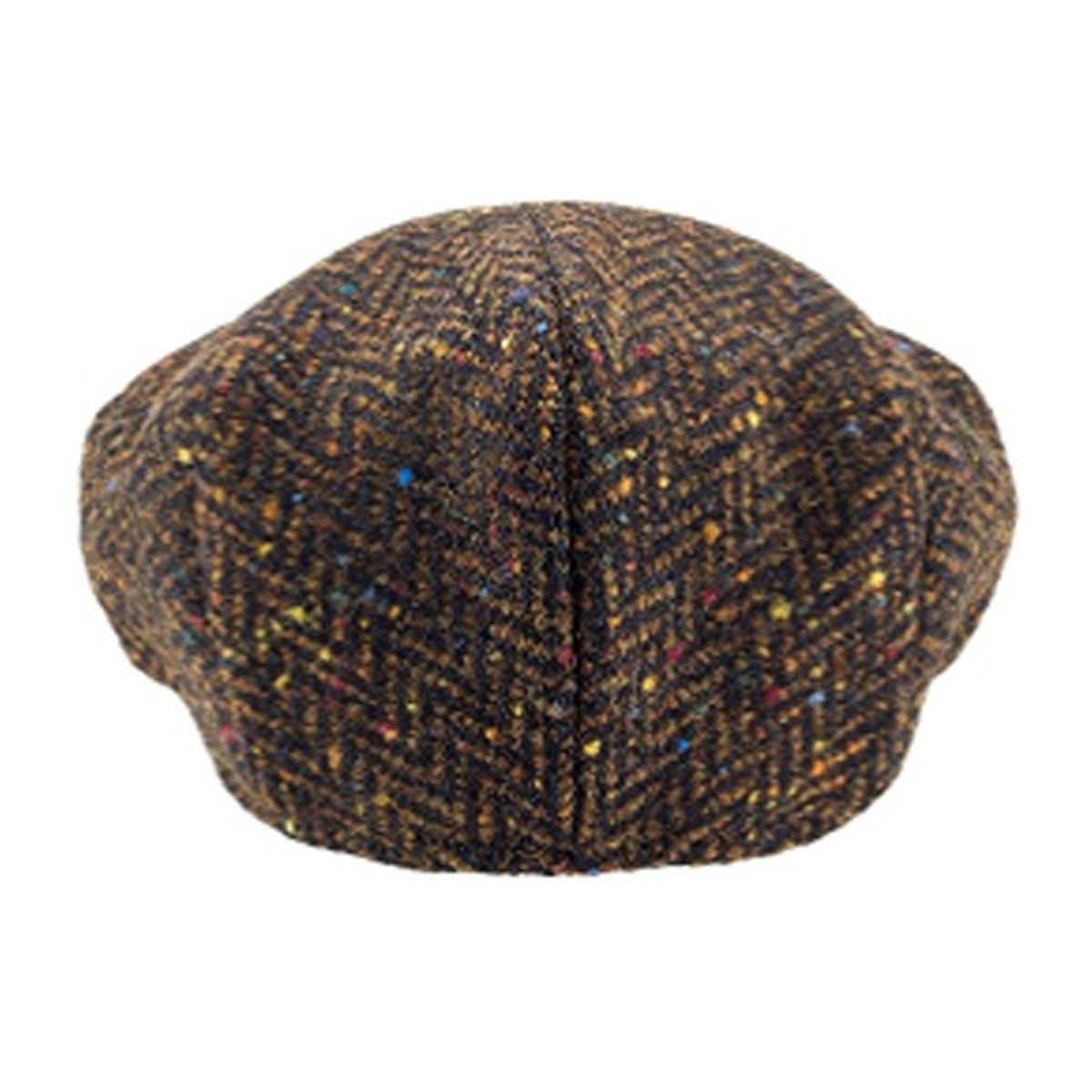 Irish Brown Vintage Tweed Wool Cap - Adult Large 61 cms.