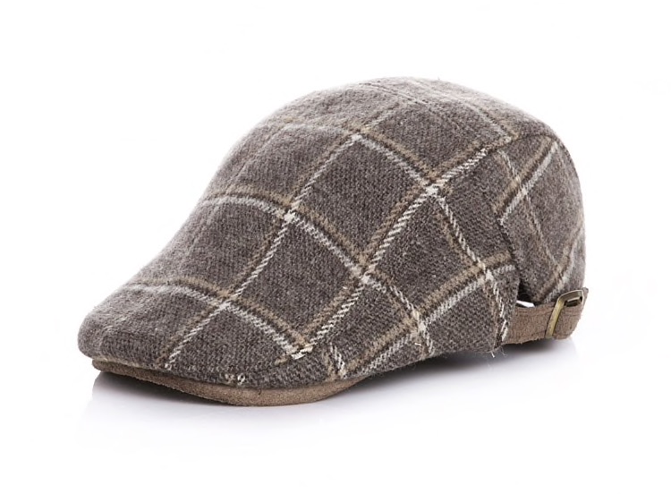 Children Navy and Brown Wool Blend Cap 