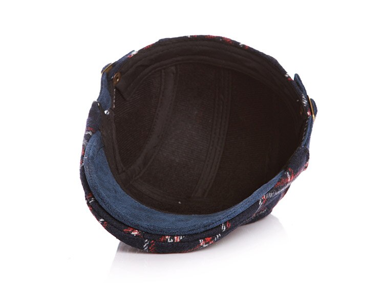 Children Navy and Brown Wool Blend Cap 
