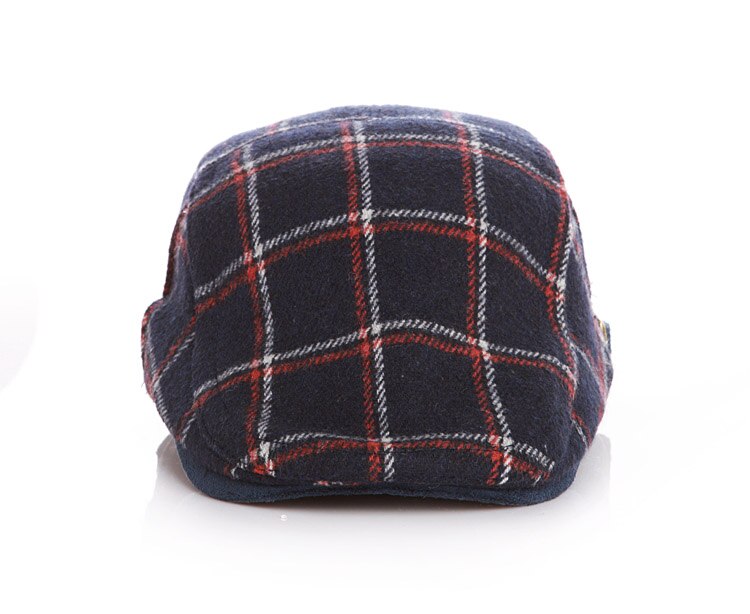 Children Navy and Brown Wool Blend Cap 