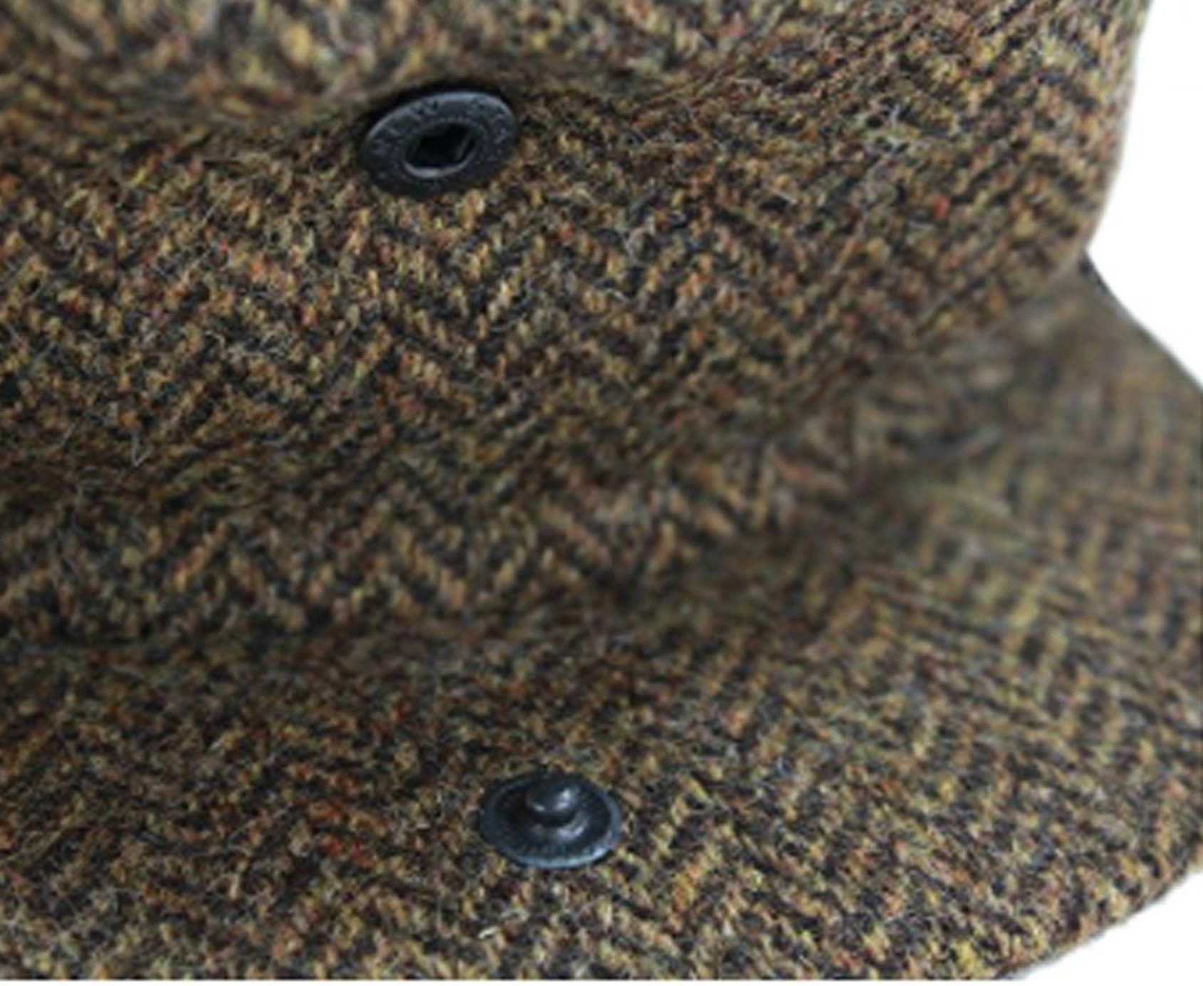 Irish Brown Vintage Tweed Wool Cap - Adult Large 61 cms.