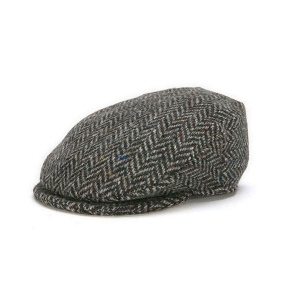 Irish Vintage Tweed Granite Grey Cap Medium - 59cms.