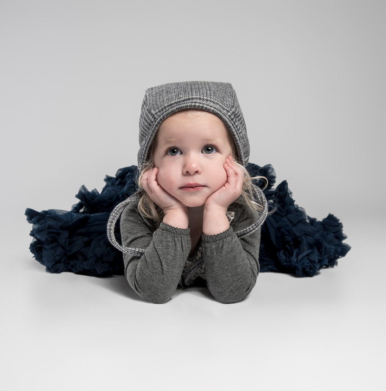 Swedish Made Grey Baby Bonnet