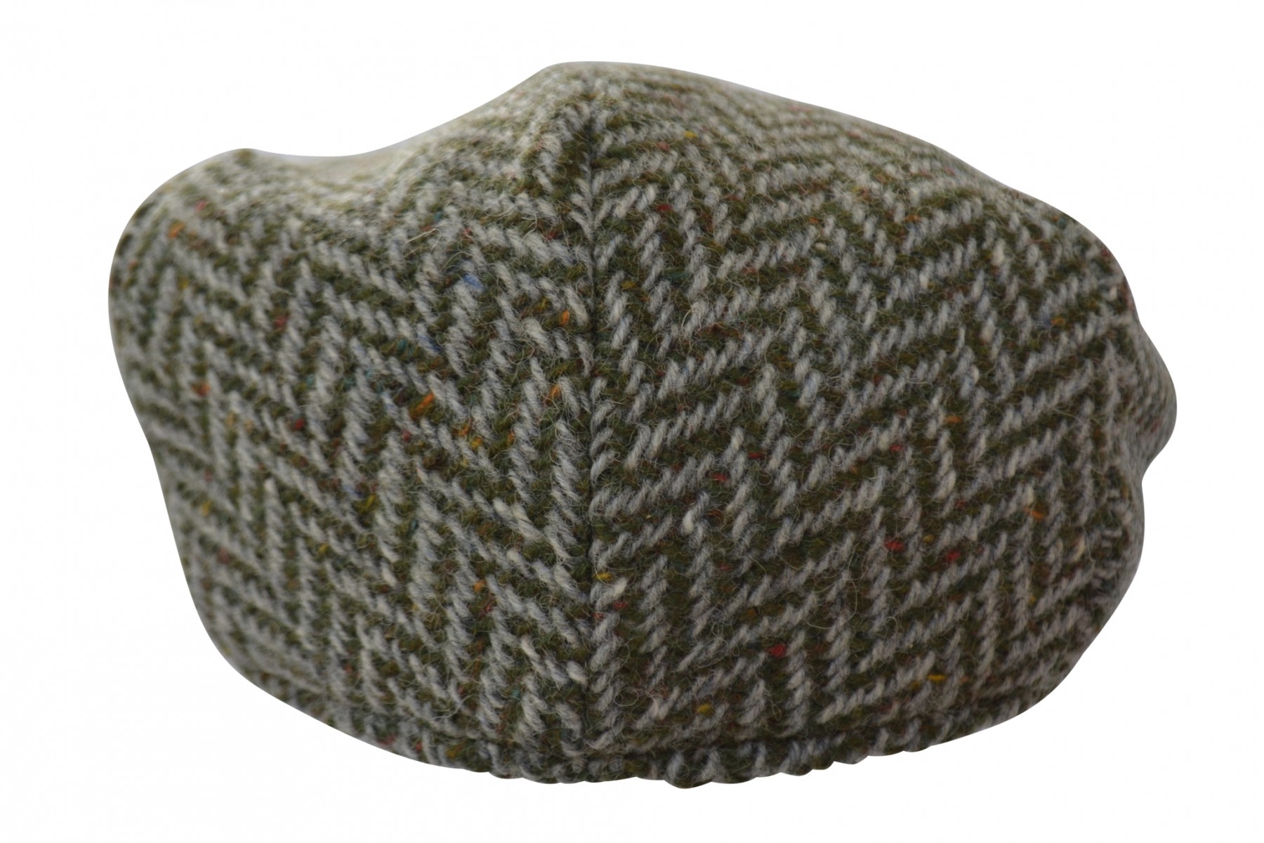 Irish Vintage Tweed Green Herringbone Flat  Cap  Medium - 59cms.