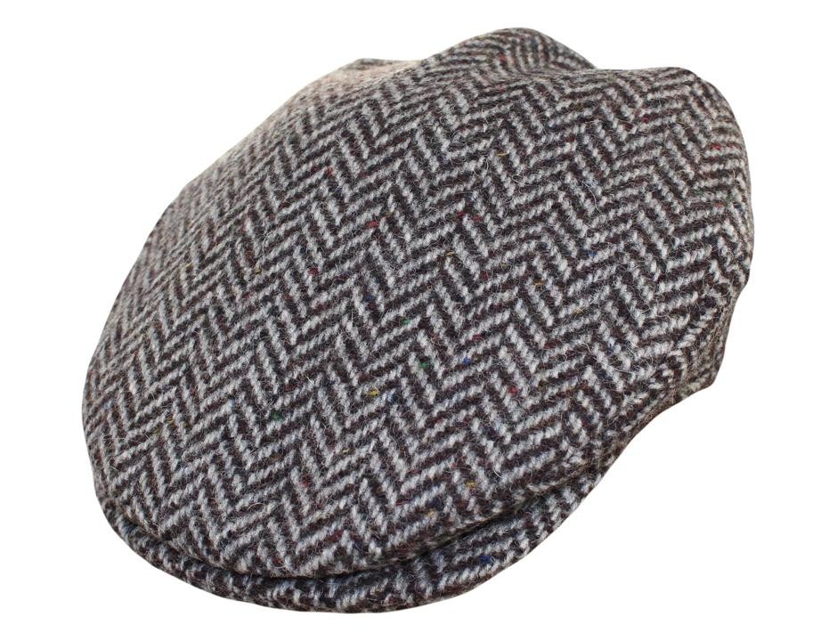 Irish Vintage Tweed Granite Grey Cap  Medium - 59cms.