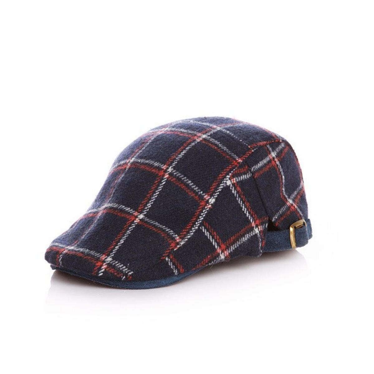 Children Navy and Brown Wool Blend Cap