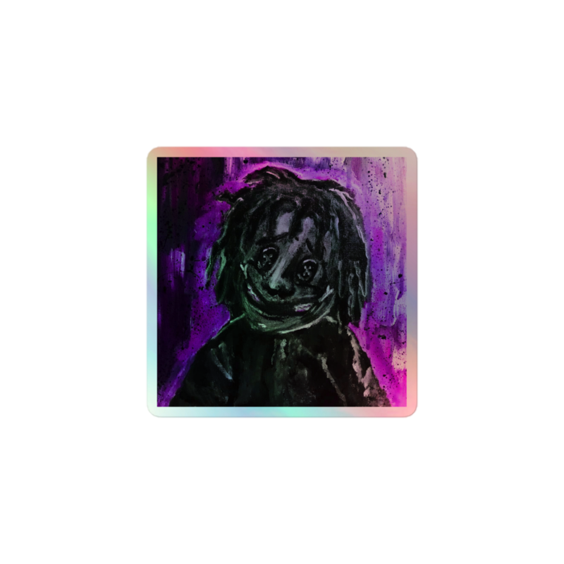 'The Other Wybie" Original Acrylic Painting Holographic Sticker