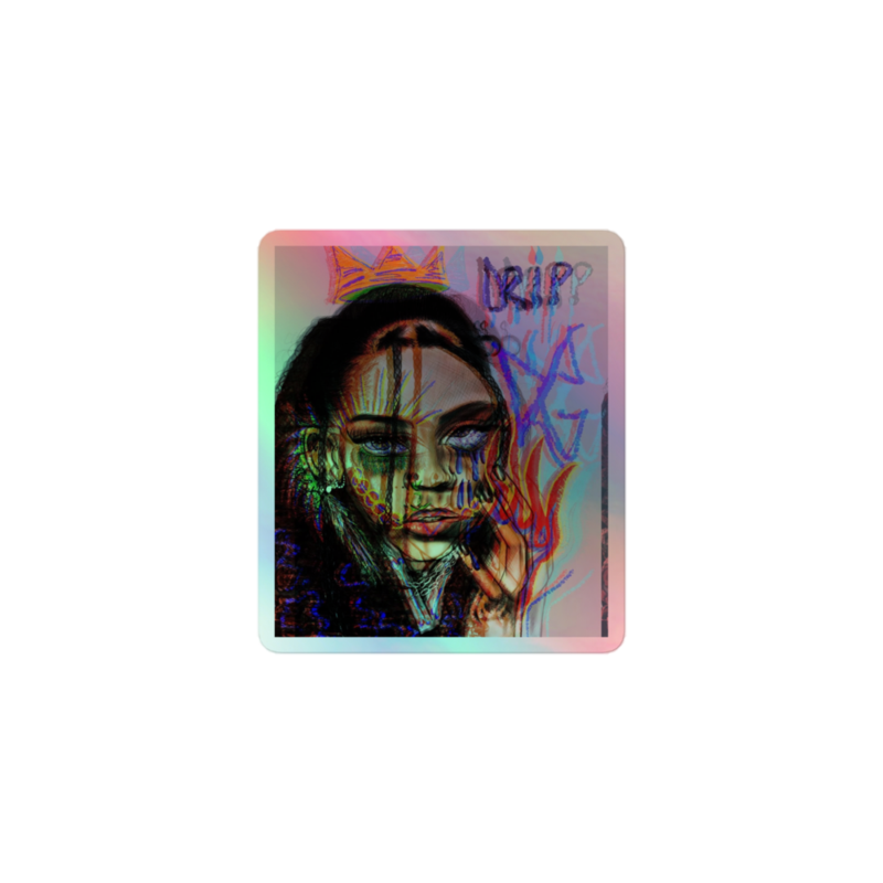 Original Drippy DG Digital Portrait Holographic stickers