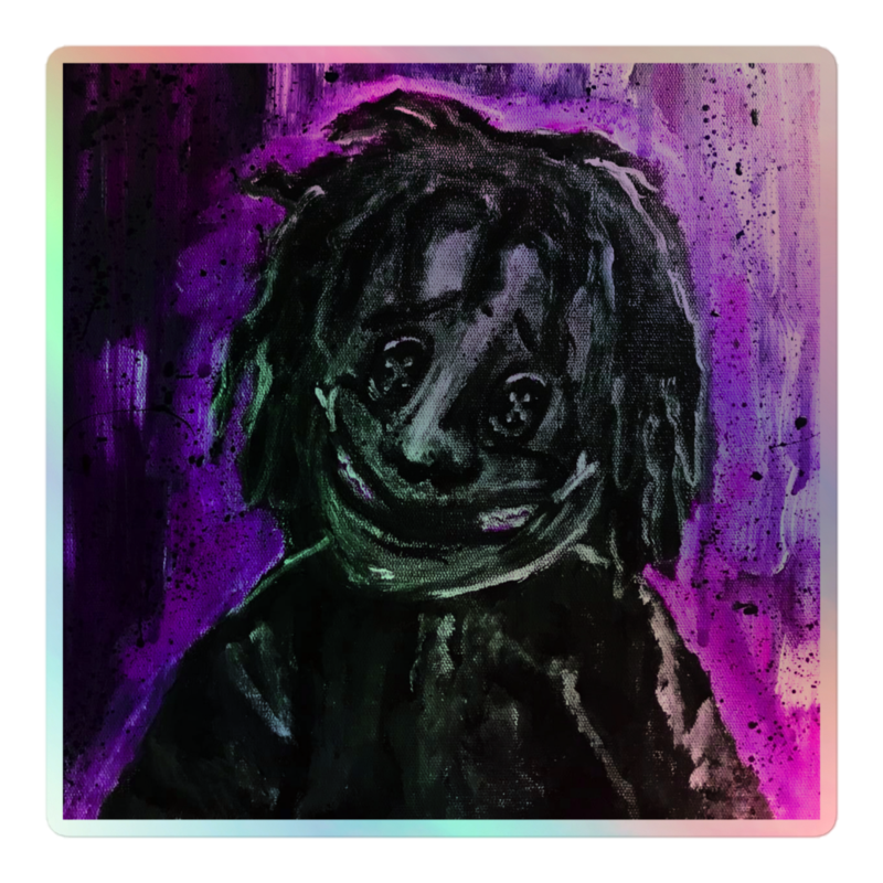 'The Other Wybie" Original Acrylic Painting Holographic Sticker