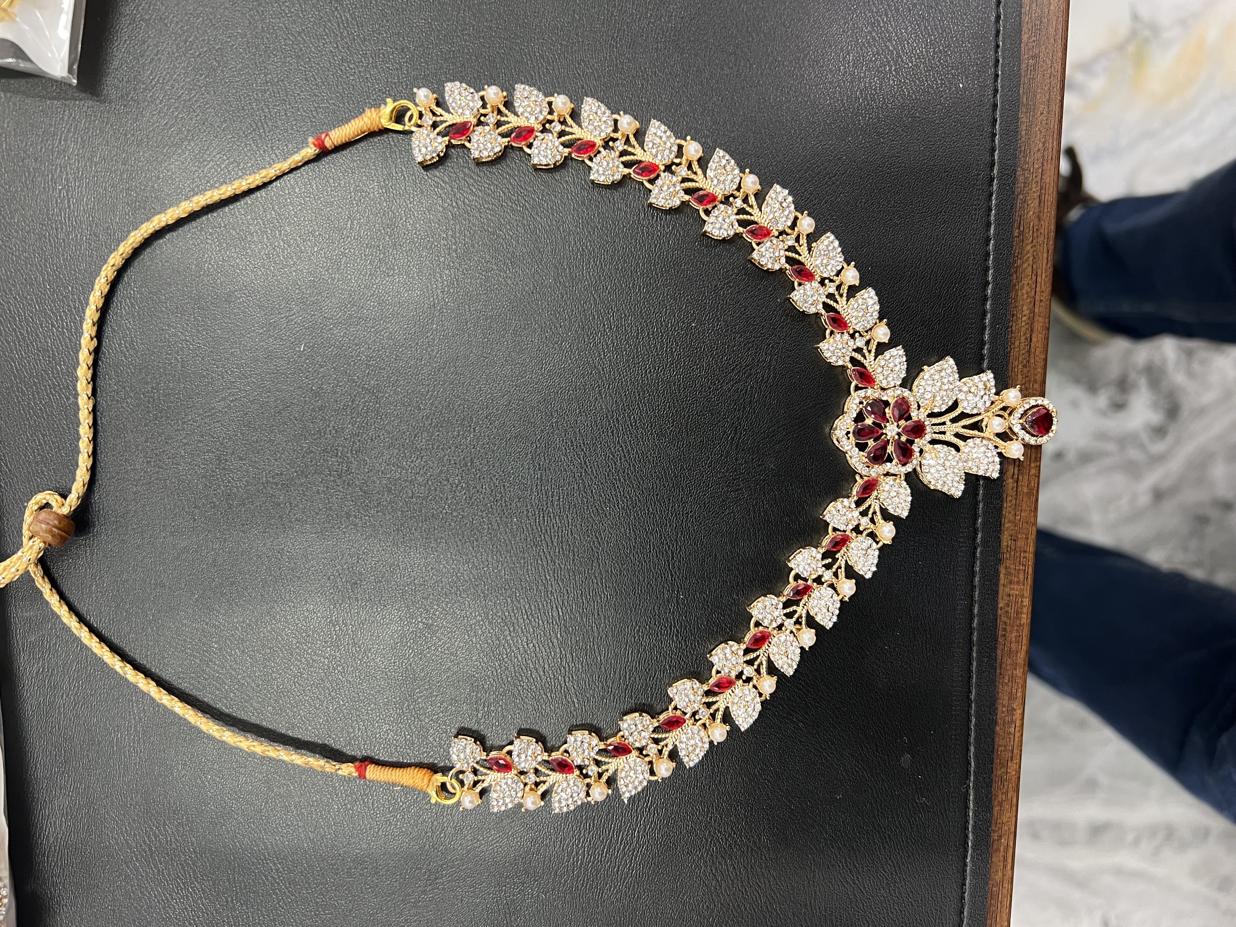 Red & Gold Floral Jewelry Set