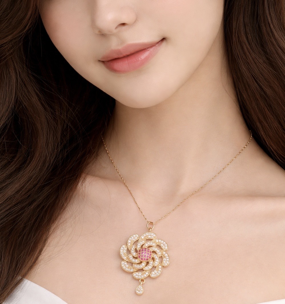 Floral Gold Jewelry Set