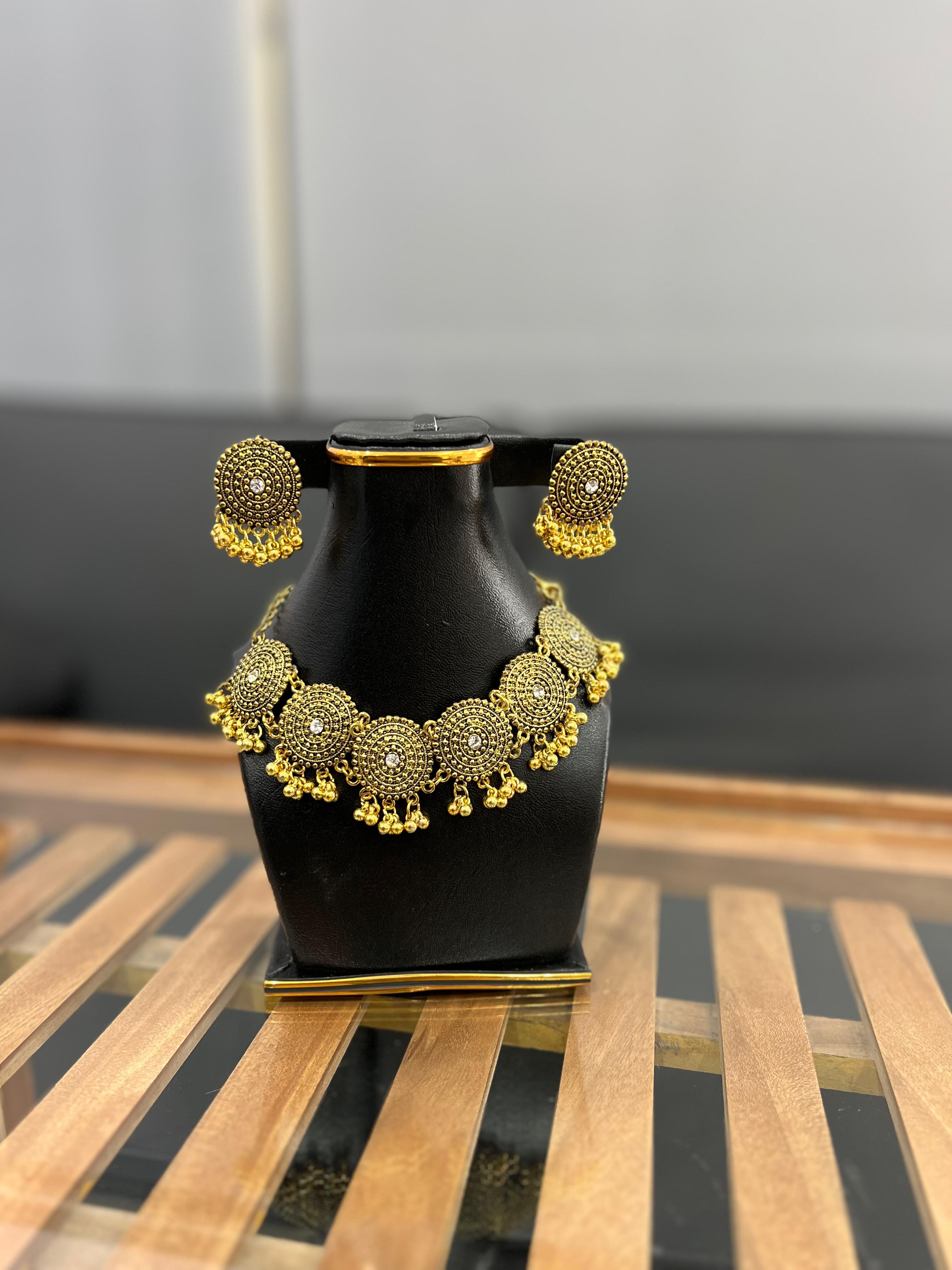 Golden Traditional Necklace Set