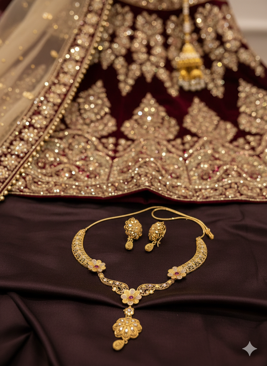 Bridal Gold Necklace Set