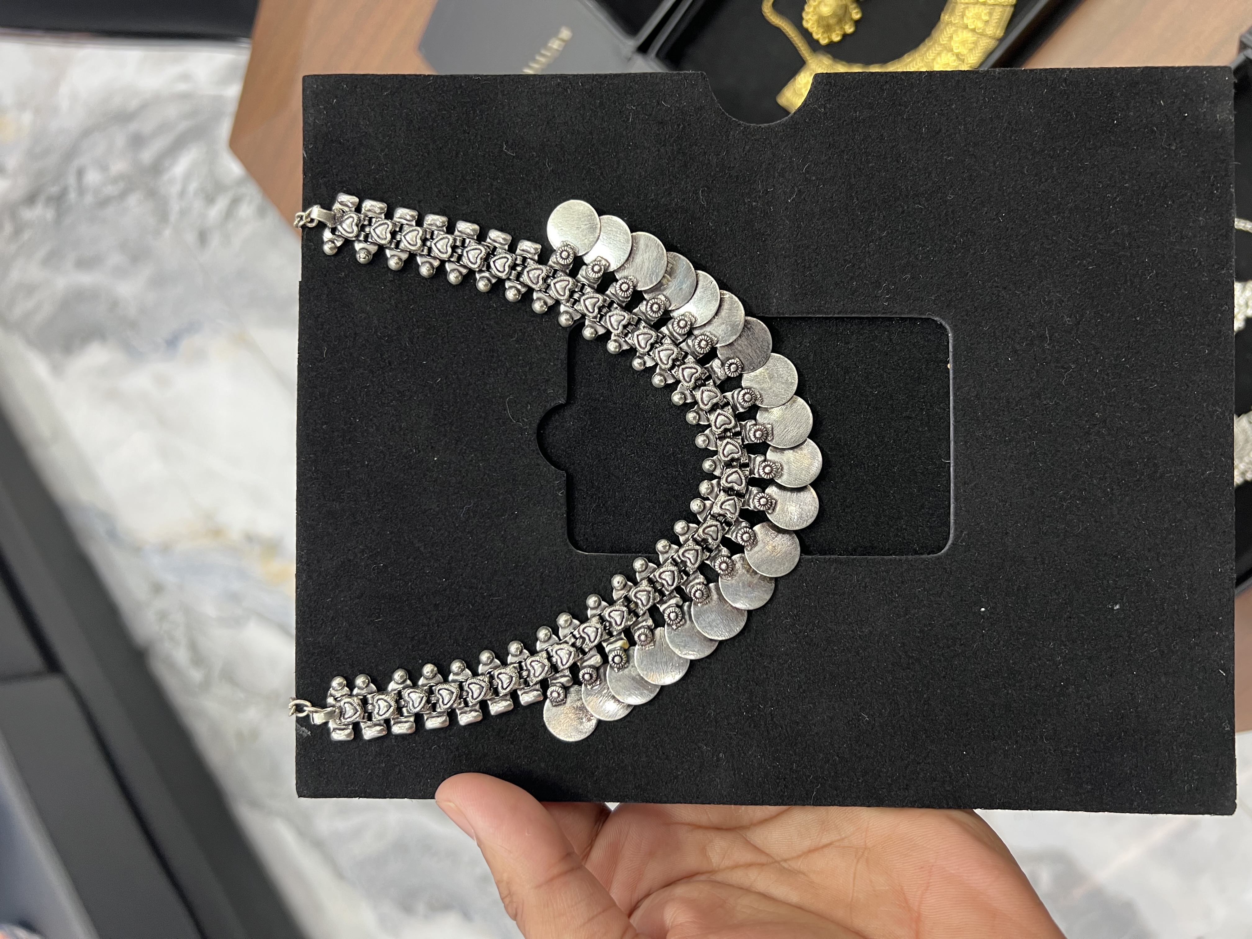 Antique Silver Coin Necklace