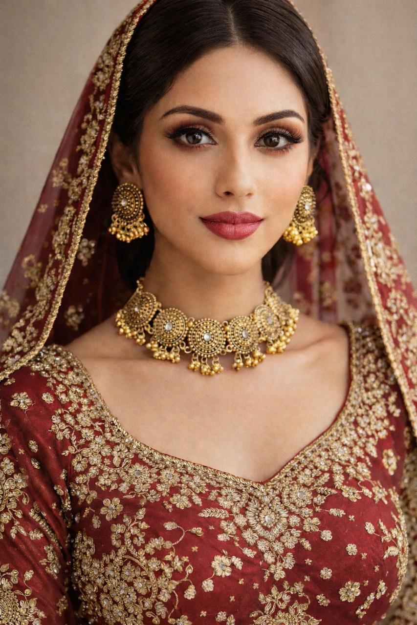 Golden Traditional Necklace Set