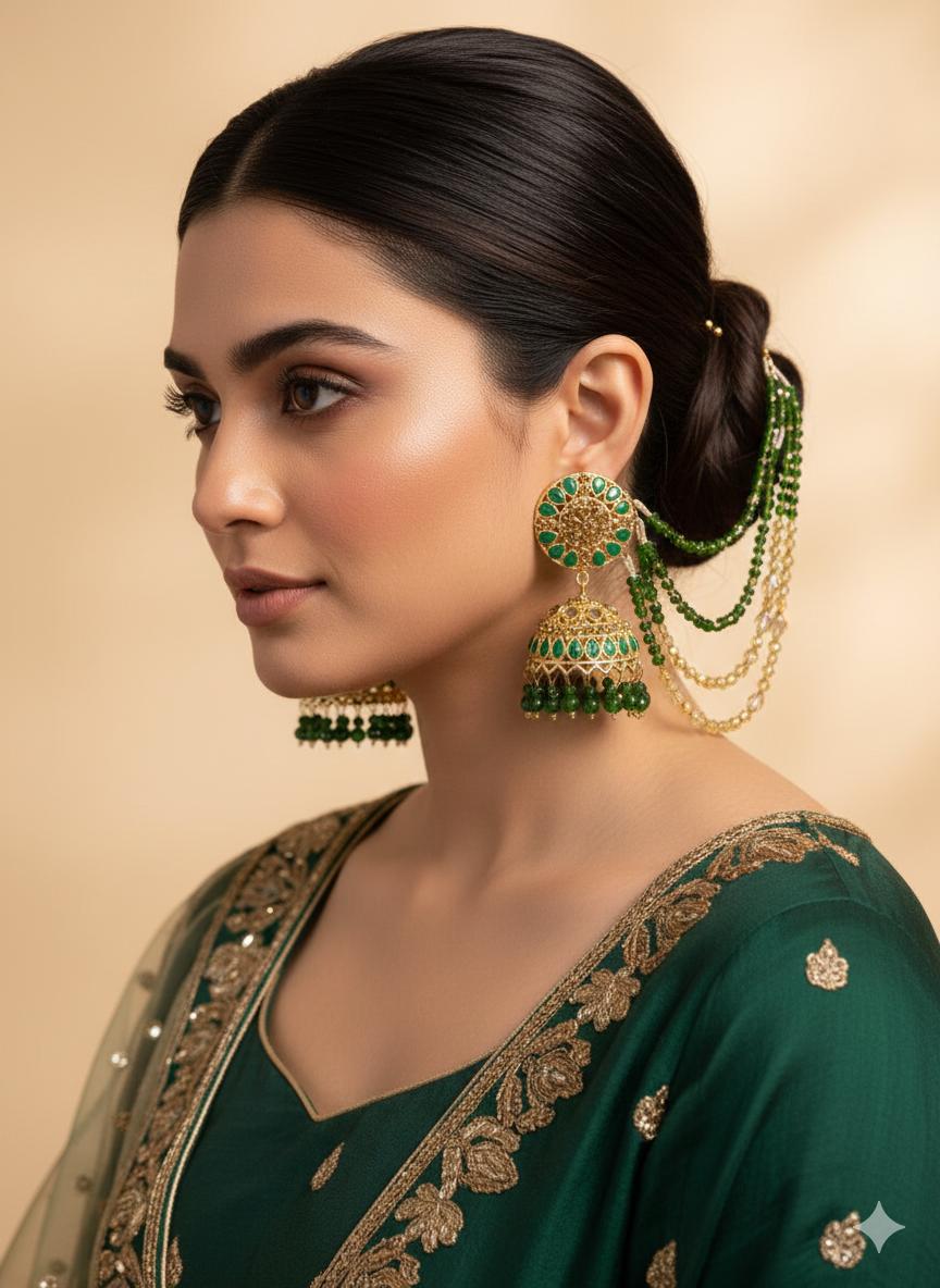 Emerald Bridal Sahara Earrings