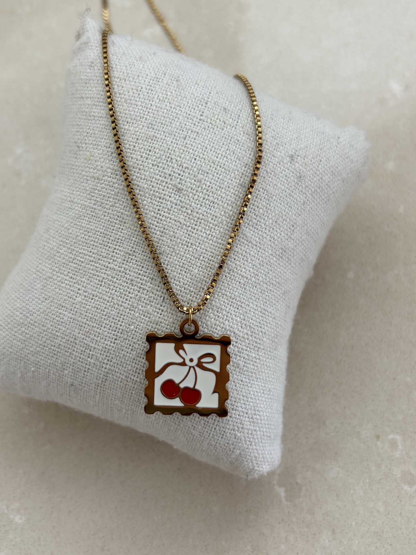 Cherry Necklace | Gold