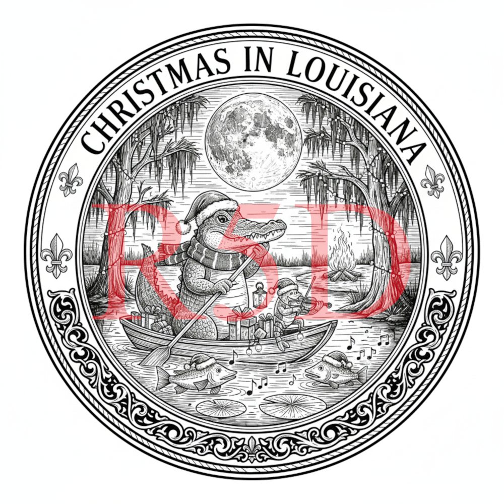 Christmas in Louisiana Design Digital File