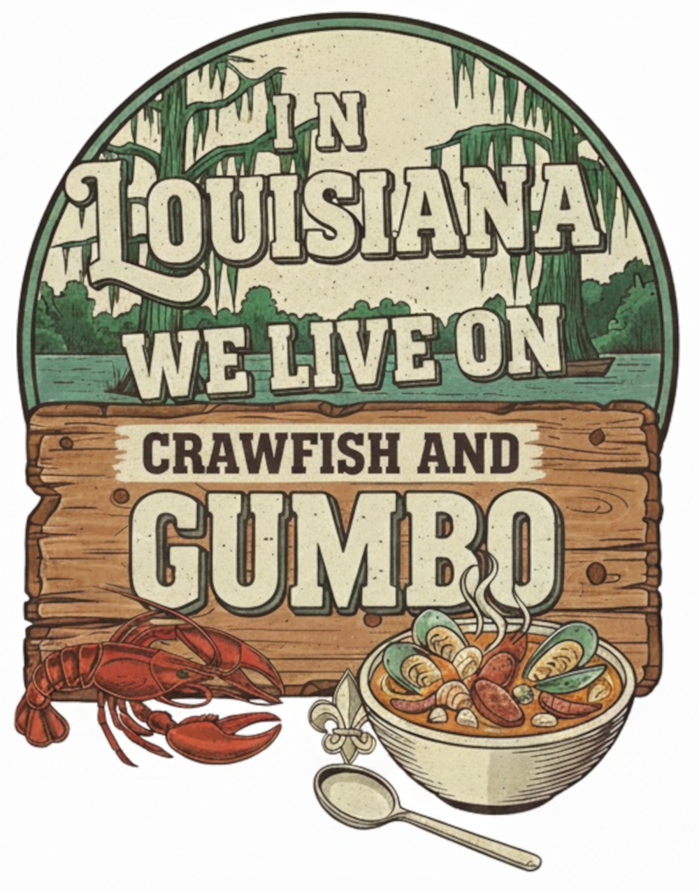 Louisiana Crawfish & Gumbo Digital Download