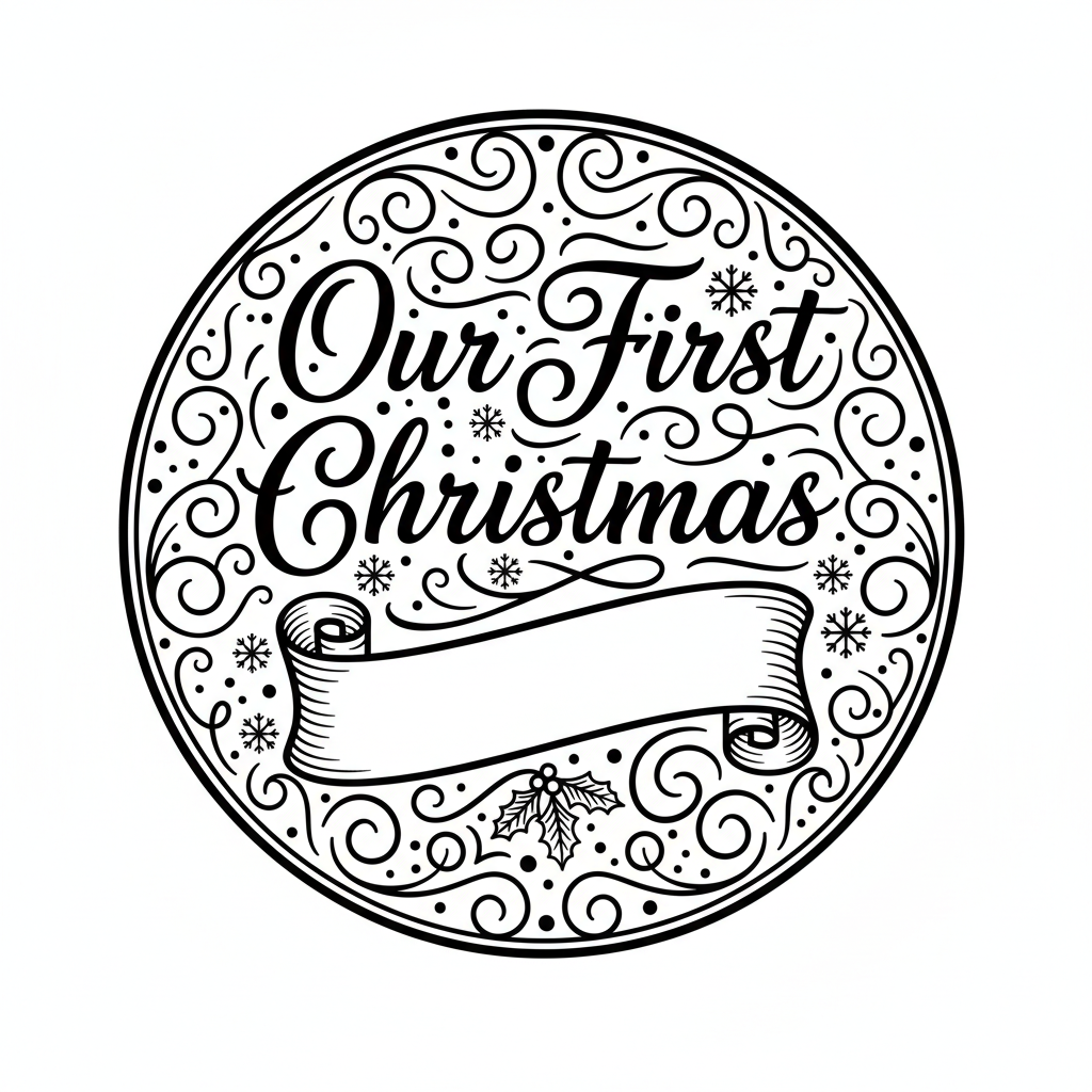 Our First Christmas Design Digital File
