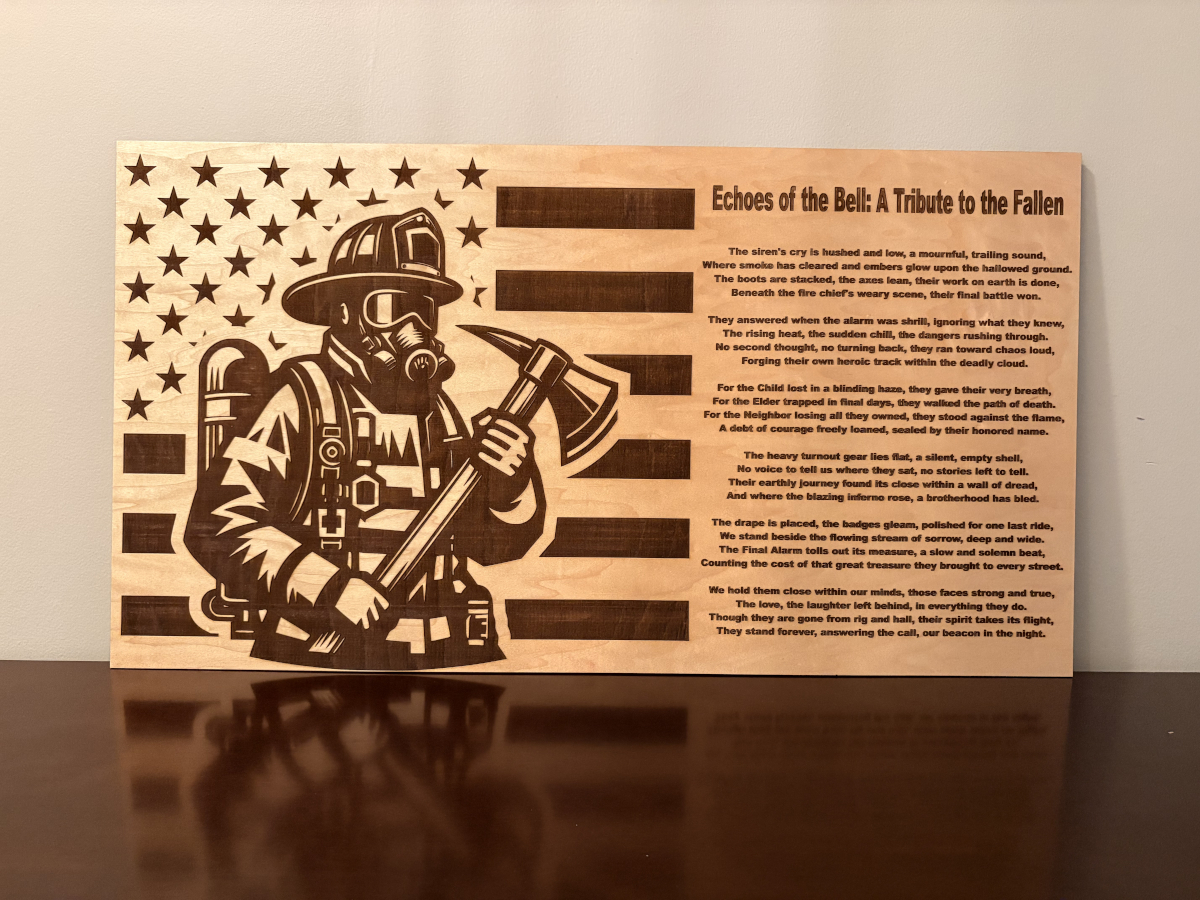 Fallen Heros Firefighter Flag Digital File, SVG, JPG, PNG