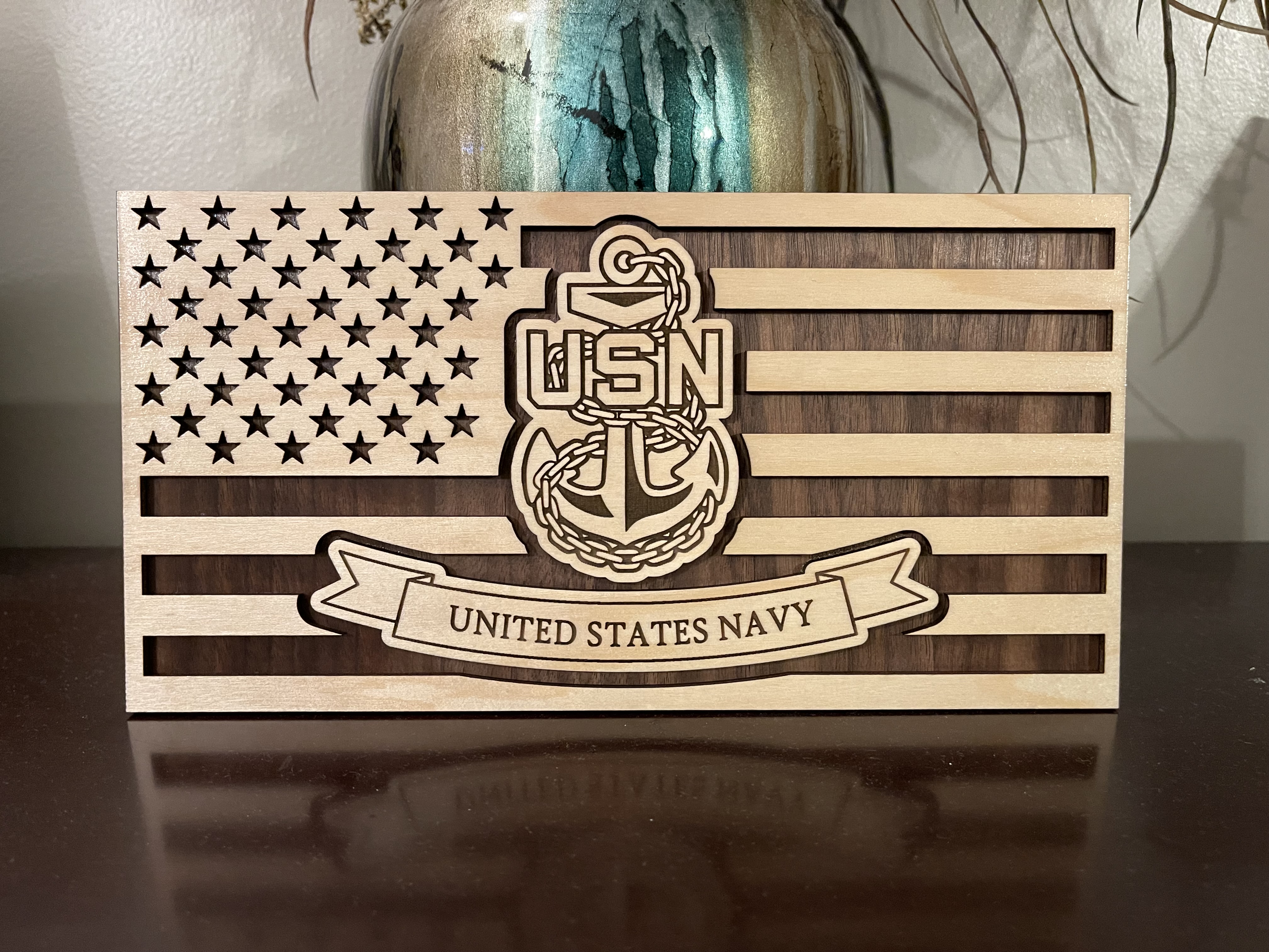 Navy Banner Flag Digital File