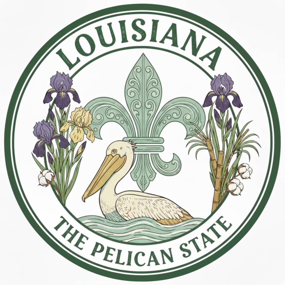 Louisiana Pelican - Fleur De Lis PNG - Digital Download – The Pelican State