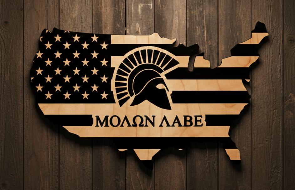 Molan Labe US Shaped Flag Digital File
