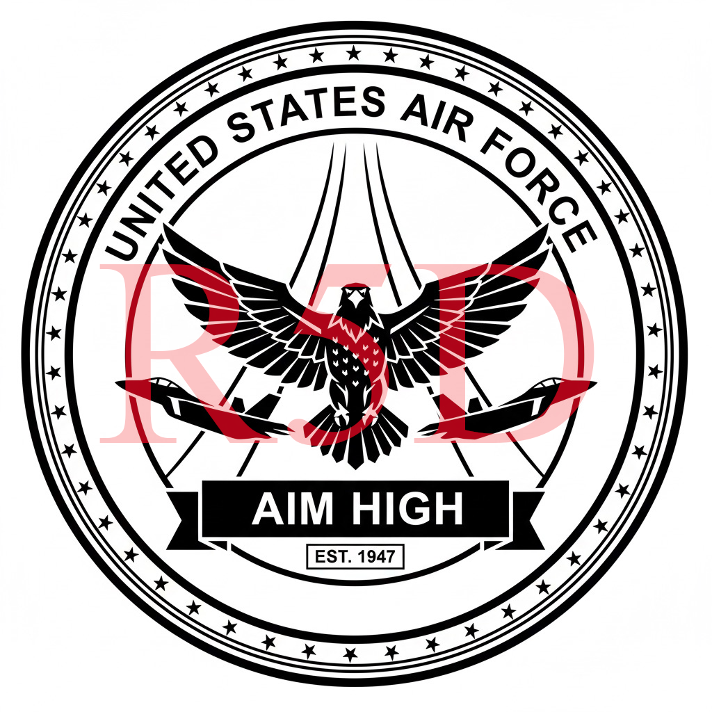 USAF Insignia Bundle Pack of 4 SVG, jpg, pdf, PNG, United States Air Force Logo