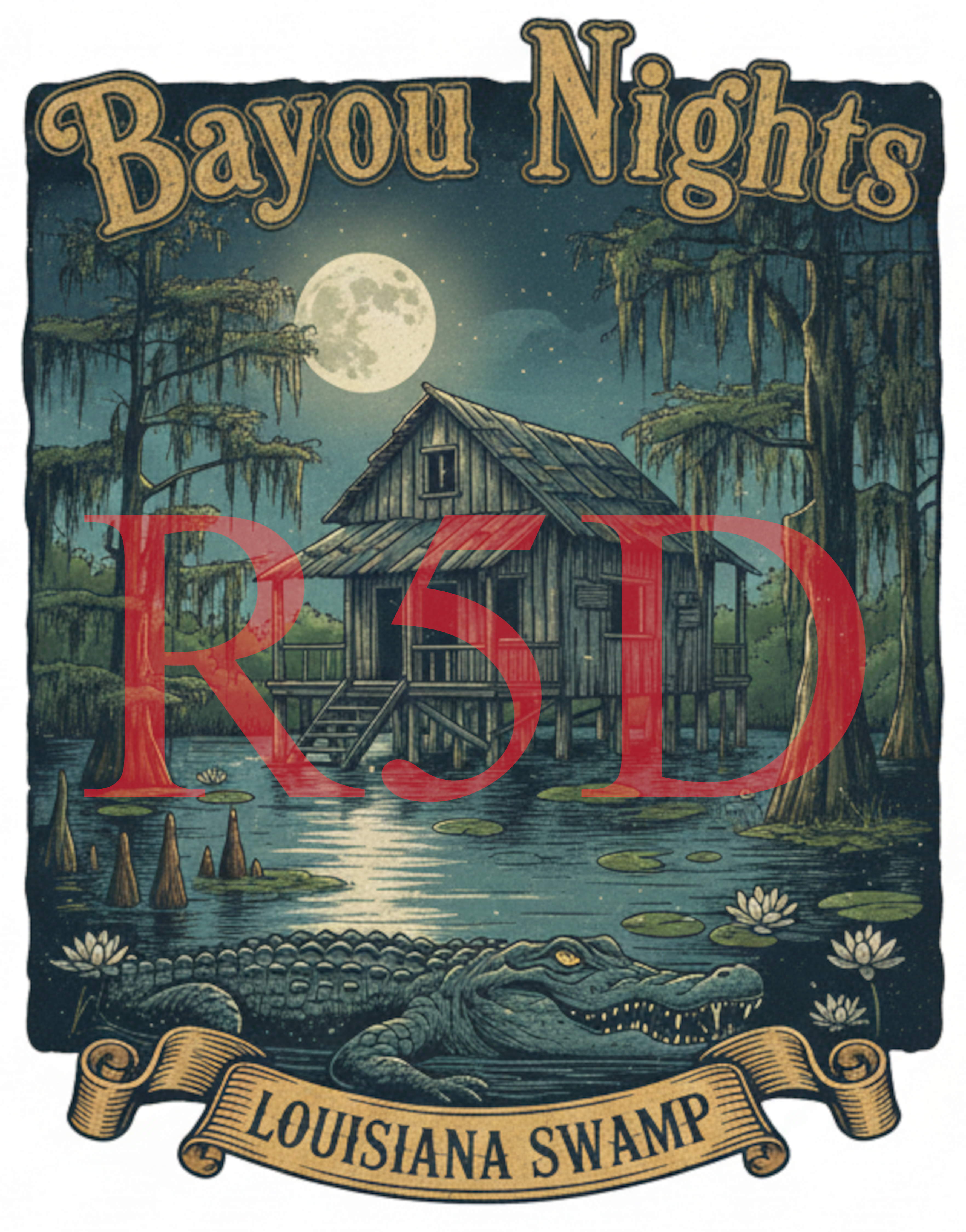 Louisiana - Bayou Nights T-Shirt - PNG