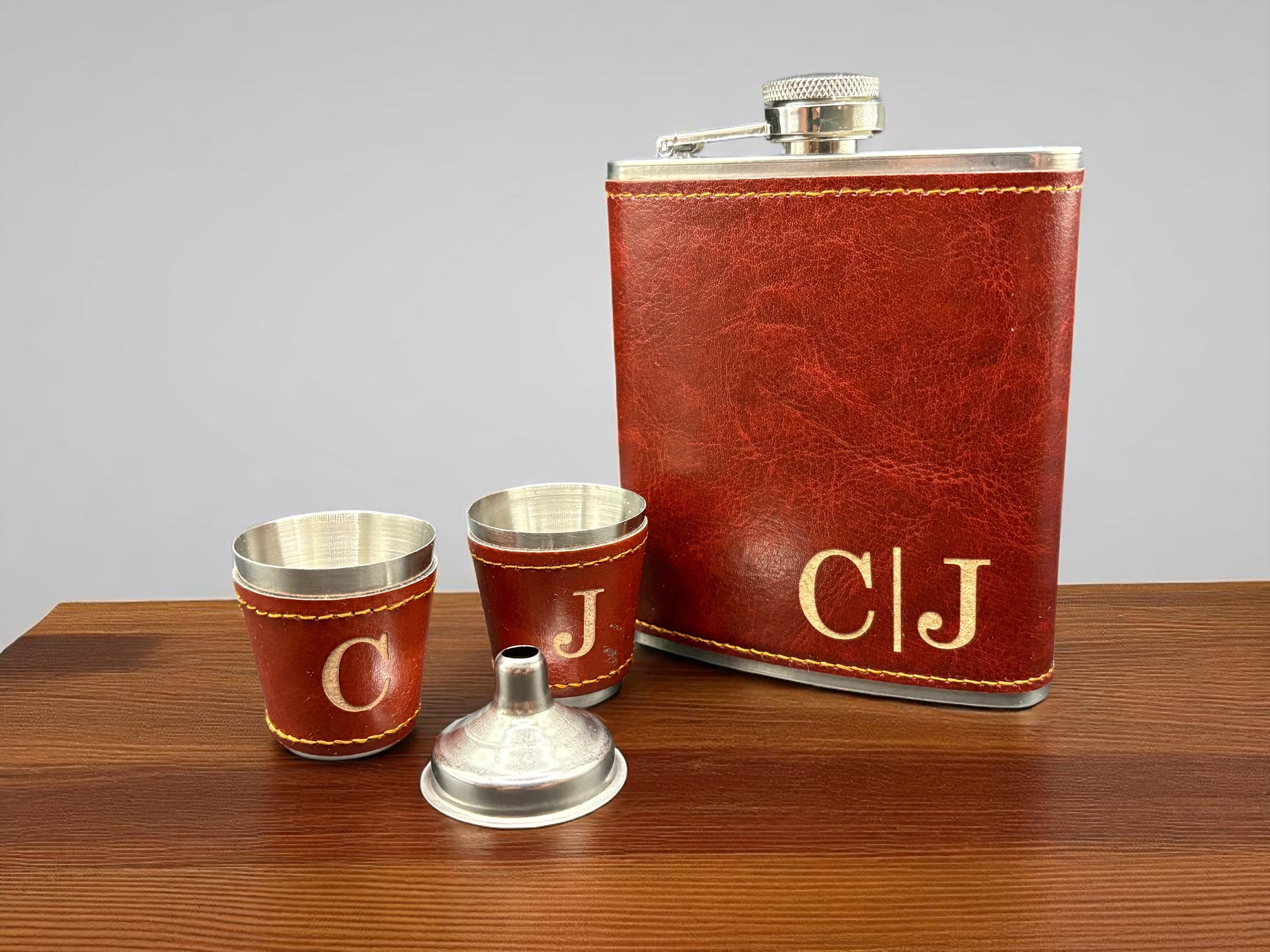 Flask and Shot Cup Gift Set