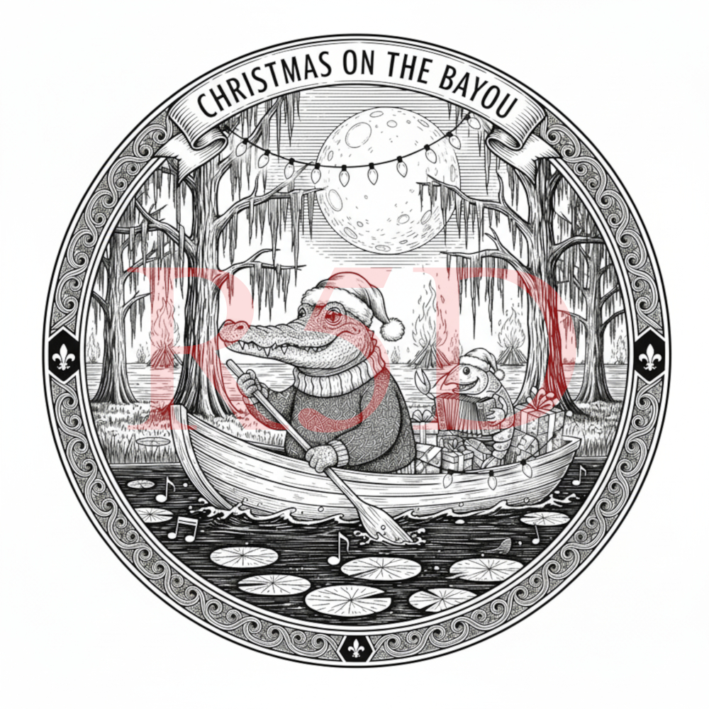 Christmas on the Bayou Design Digital File 