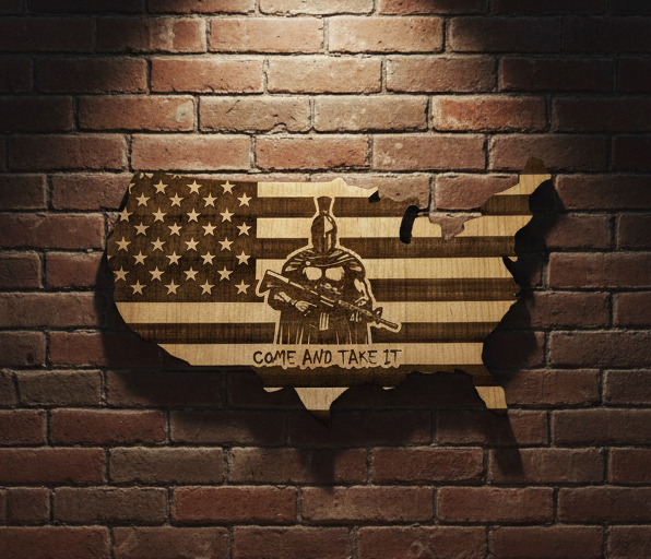 Spartan US Shaped Flag Digital File