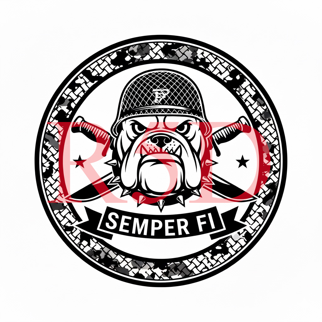 Marine Corps Mascot Decal Cut File, Bulldog SVG, PNG, pdf, jpg, Semper Fi Digital File