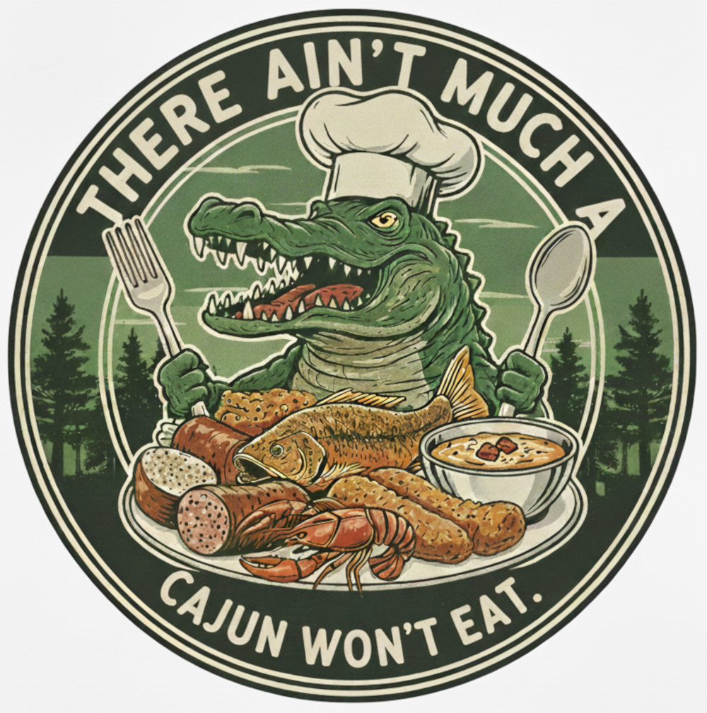Cajun Alligator Chef Digital PNG