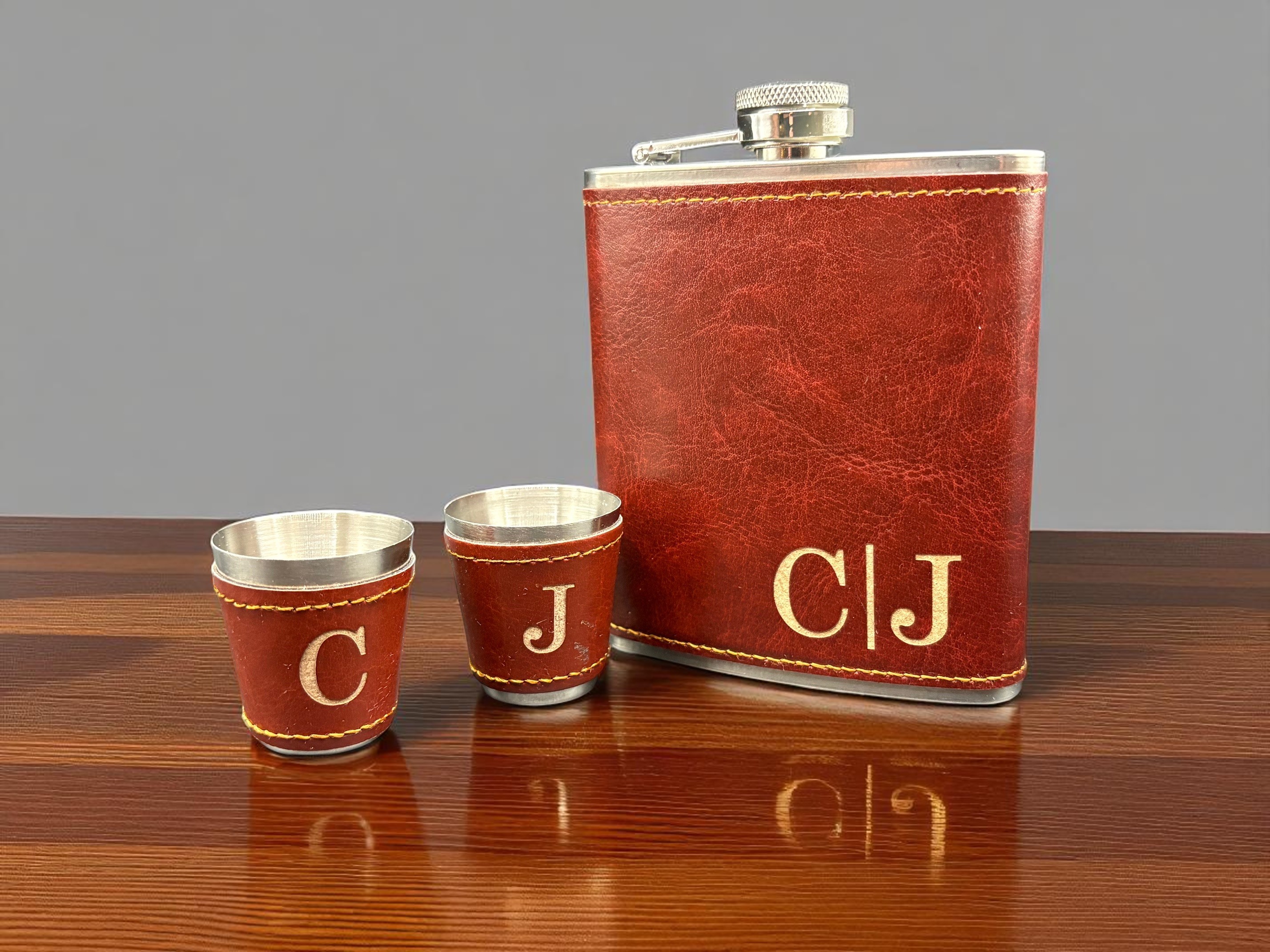 Flask and Shot Cup Gift Set