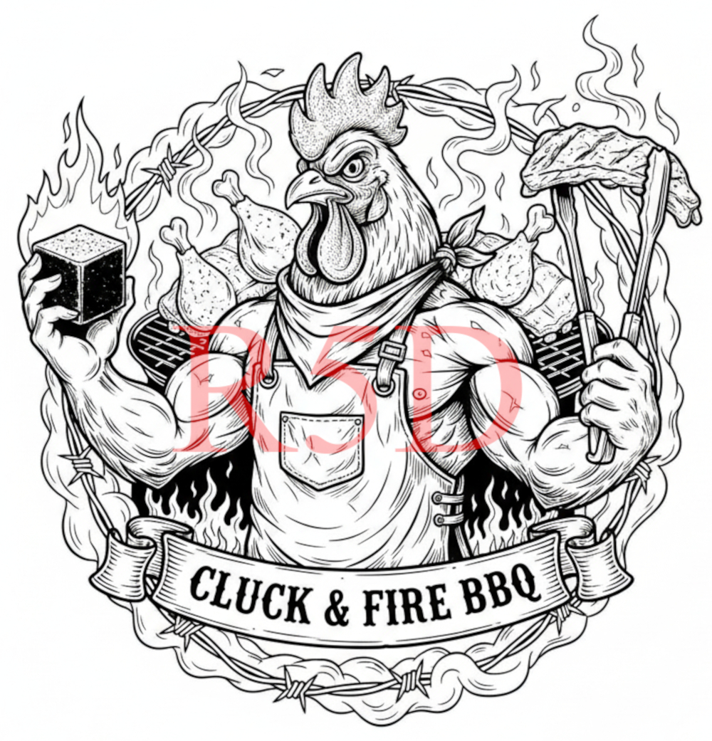 Cluck & Fire BBQ Digital File
