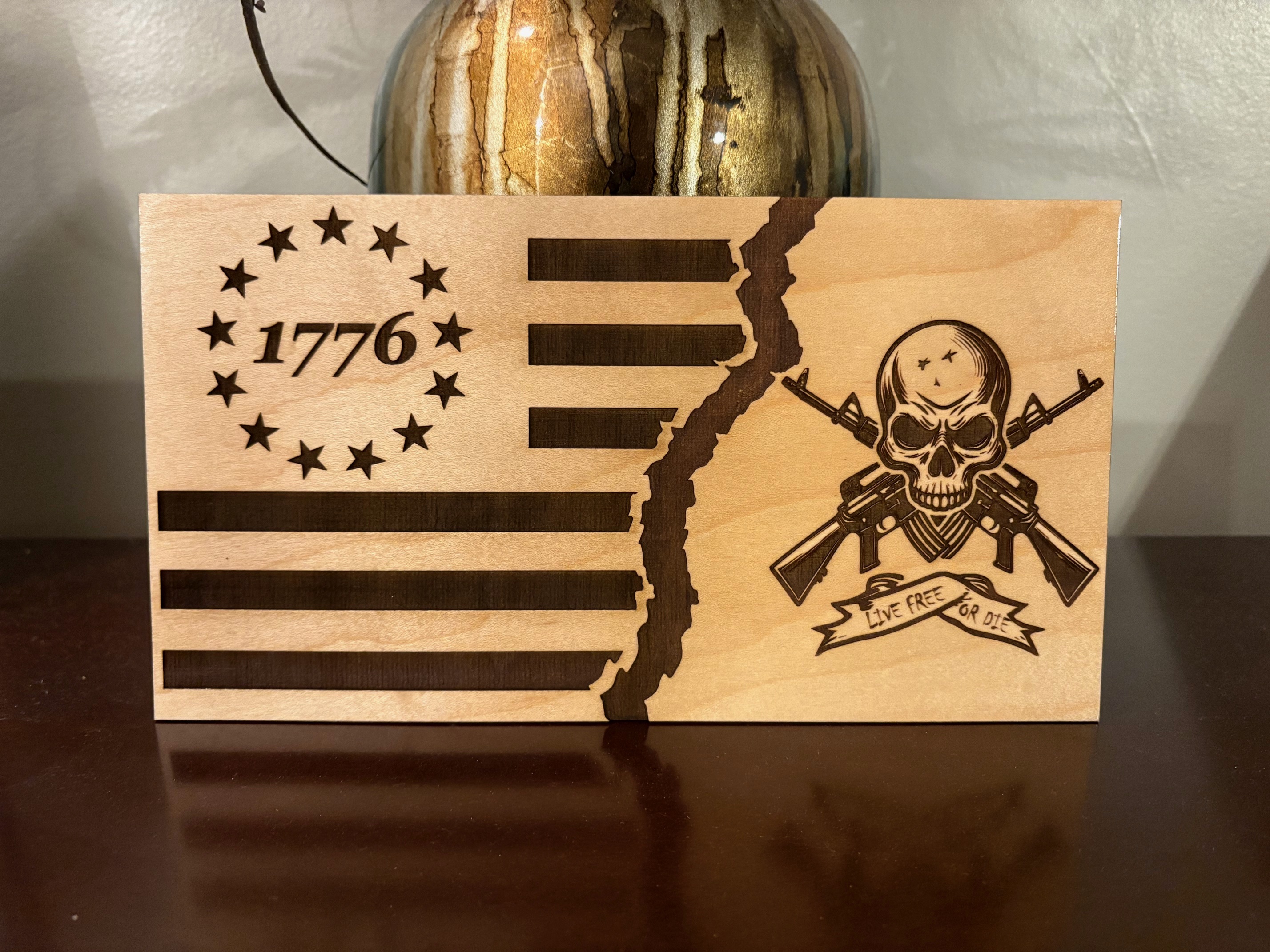 Live Free or Die Tattered Flag Digital File